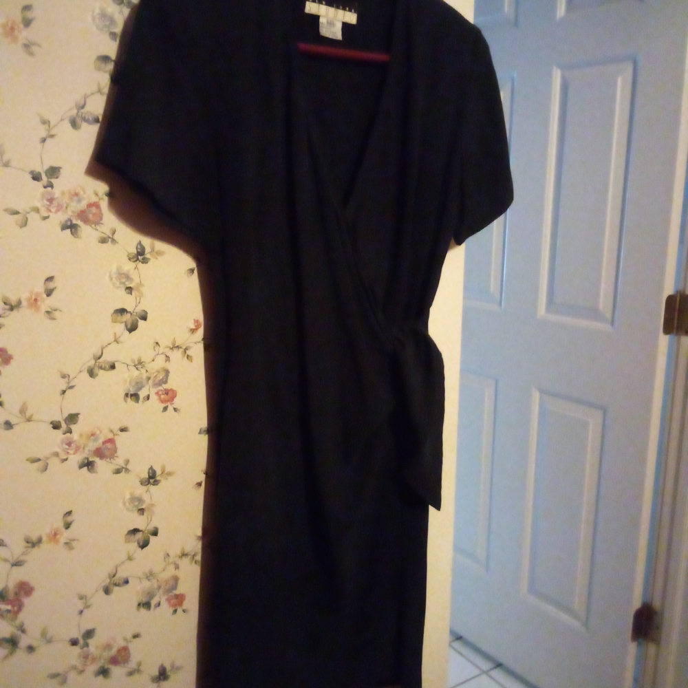 Blue Silk Wrap Dress